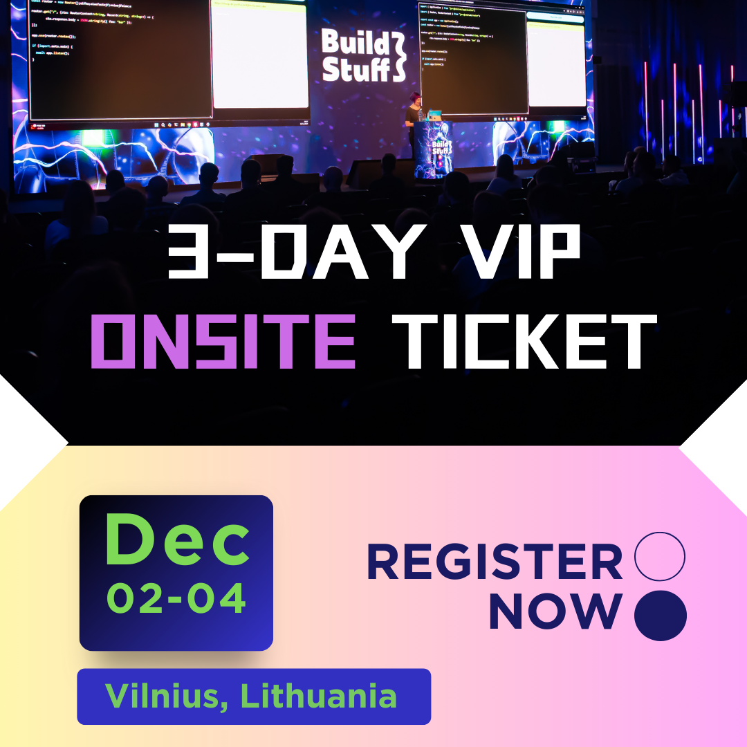 Early Bird | Build Stuff 2026 | VIP 3-DAY ONSITE Training