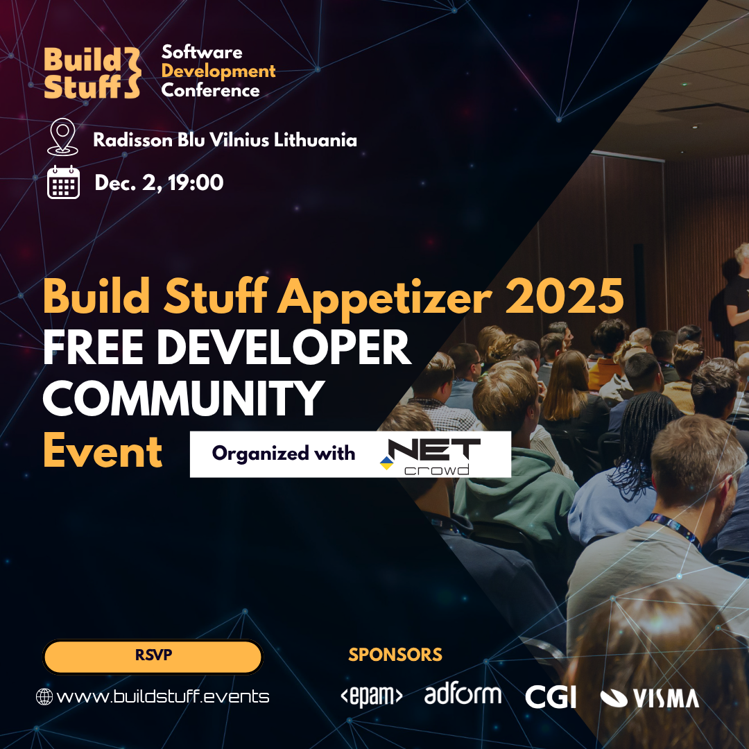 Build Stuff Appetizer – FREE Dev Community Event | Organized with .NET ...