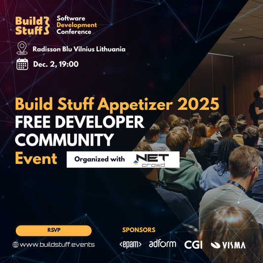 Build Stuff Appetizer – FREE Dev Community Event | Organized with .NET Crowd
